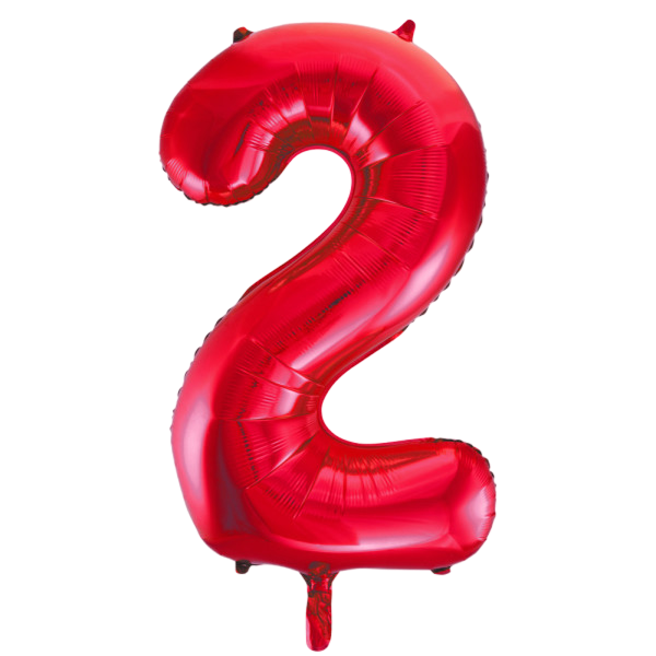 Large Number 2 Red